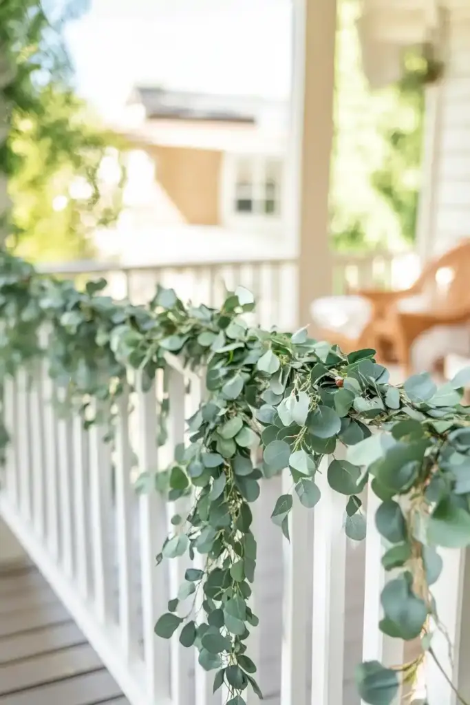 1. Faux Eucalyptus Garland Display