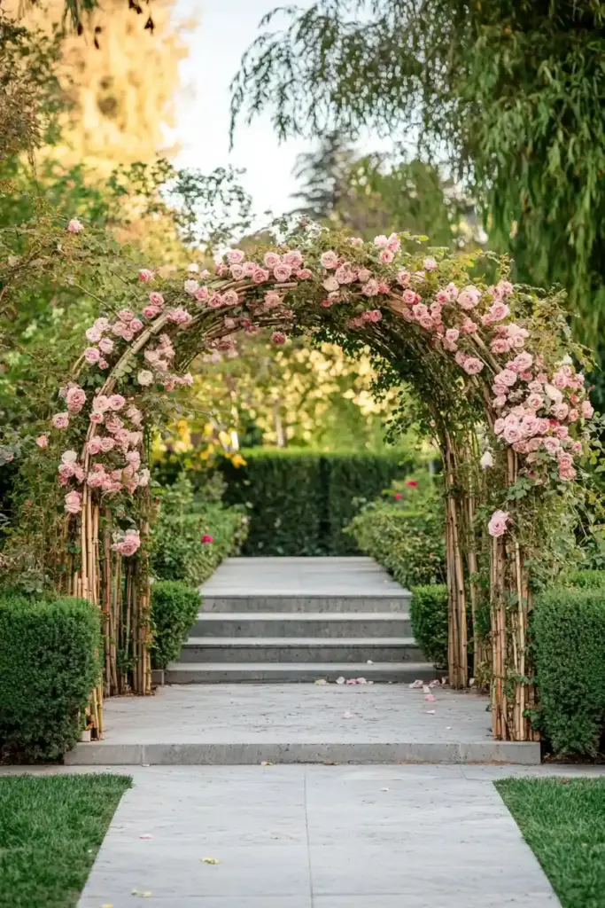 ✨ 10. Rose Alchemy: Arched Elegance with a Secret Garden Feel