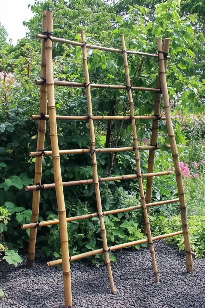 10. Bamboo Ladder Trellis