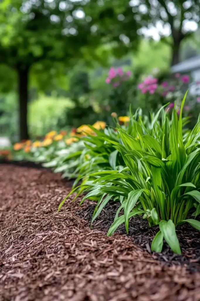 8. Mulch Your Flower Beds for a Polished, Low-Maintenance Look