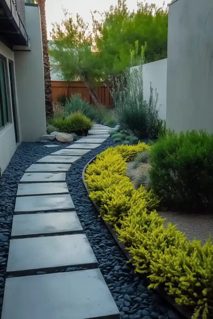 8. Zen Garden Glow: Rocks, Greens, and Peaceful Design
