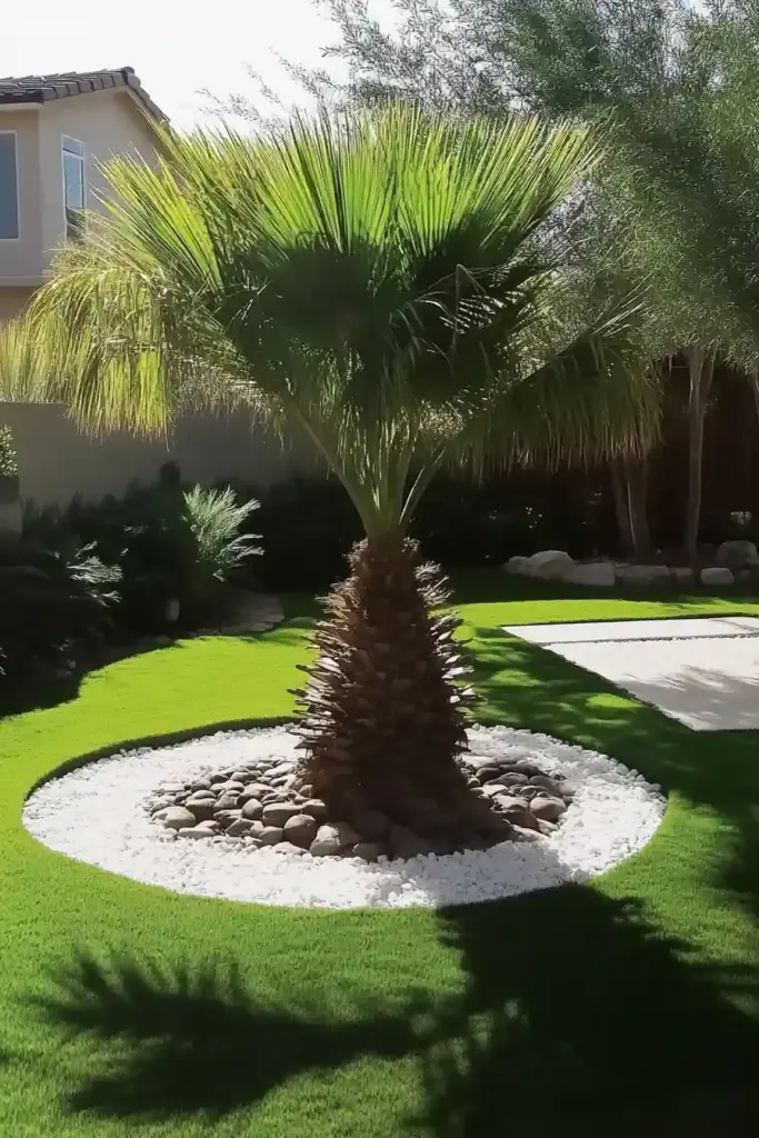 7. Tropical Vibes: Palm Trees and Zen with a Coastal Twist