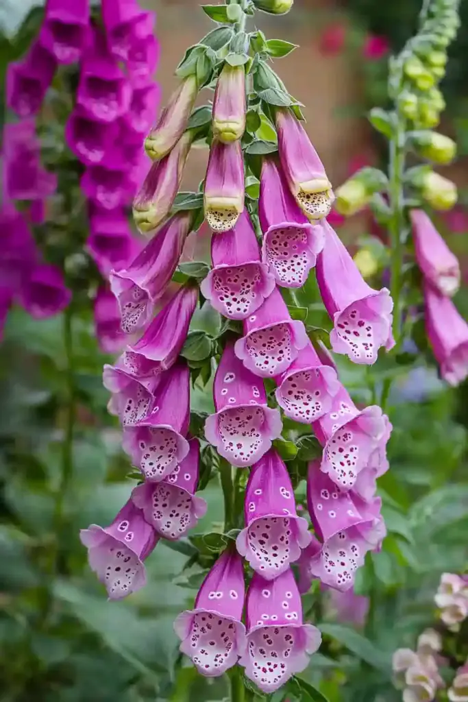 🏡 4. Foxglove (Digitalis) — The Cottage Garden Queen