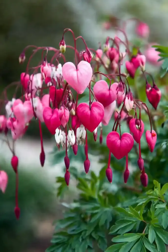 💗 3. Bleeding Heart (Dicentra) — A Fairytale Classic