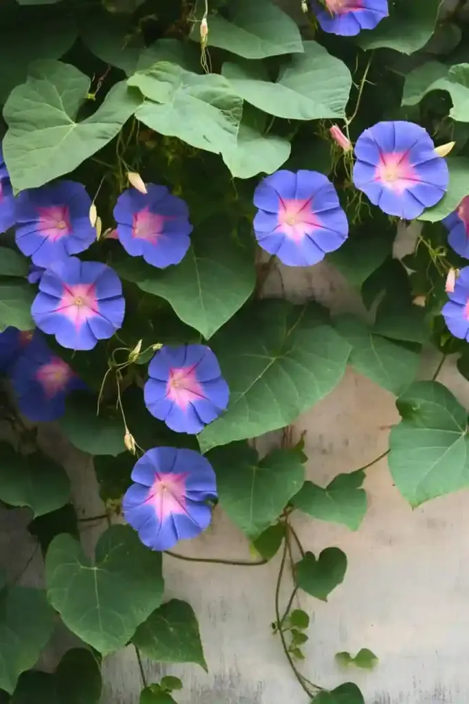 💜 12. Morning Glory Vine (Ipomoea purpurea)