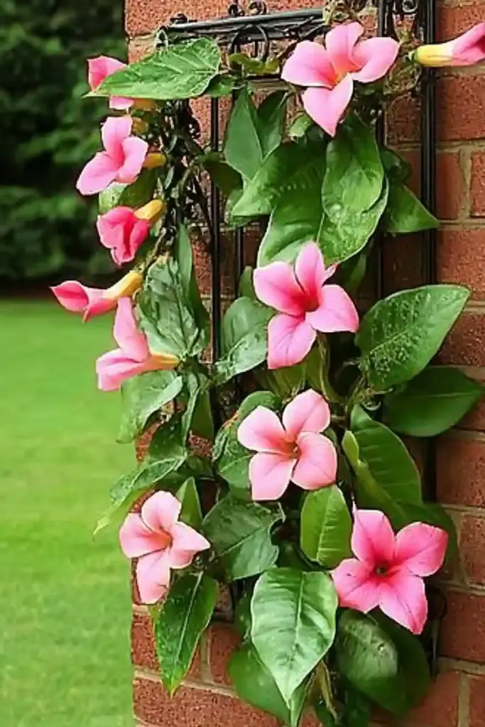 4. Dipladenia (Mandevilla boliviensis)