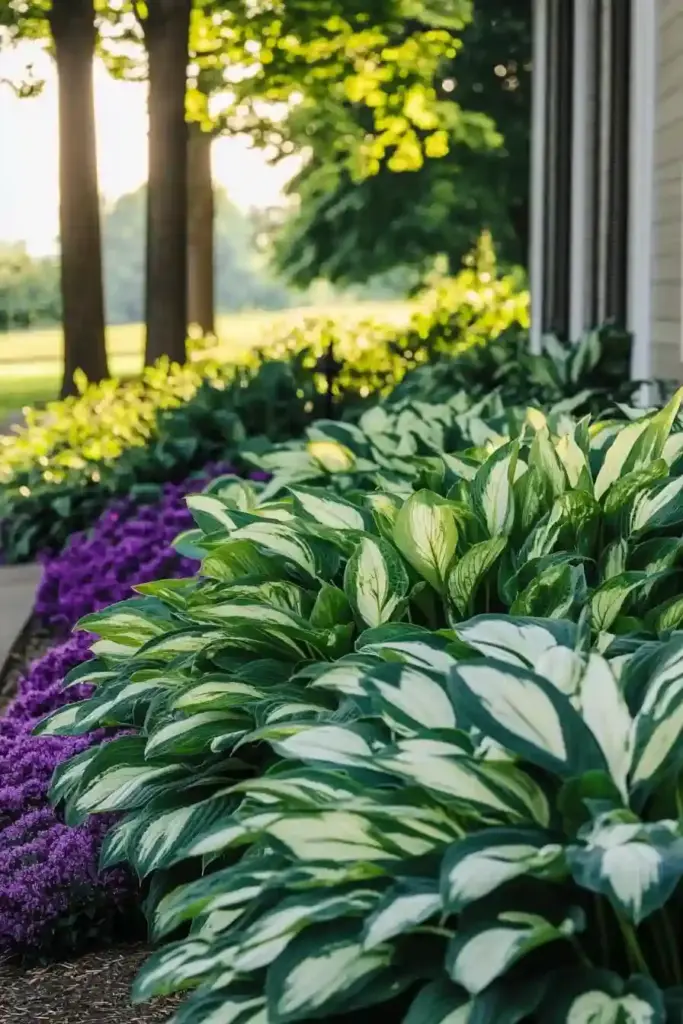 🌿 1. Hostas: Low-Maintenance Shade Lovers for a Lush Look