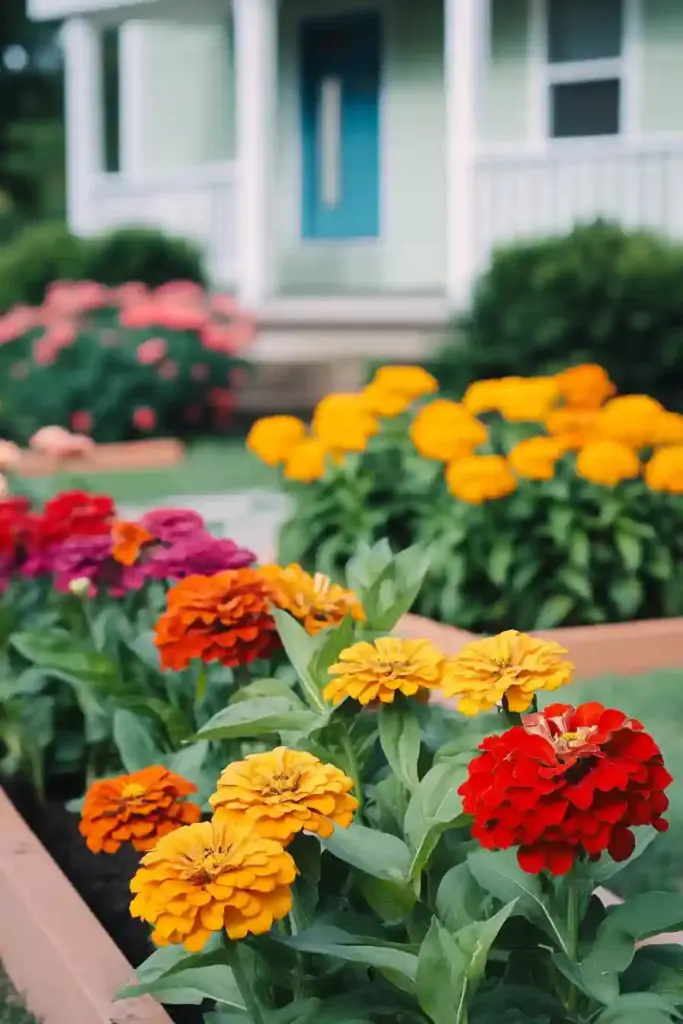 🌼 13. Zinnias: Bold Summer Color with Minimal Effort