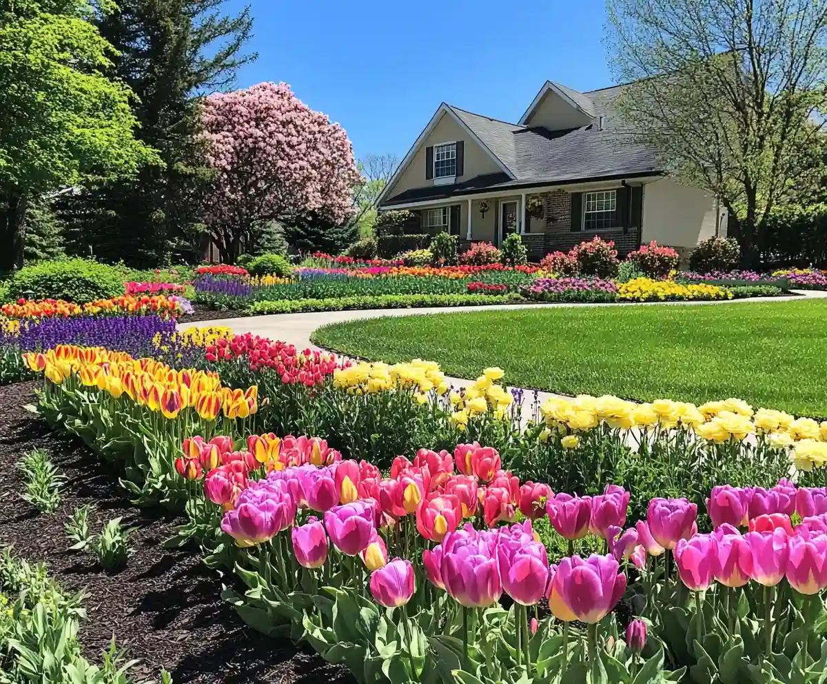 21 Beautiful Flower Beds in Front of House Ideas
