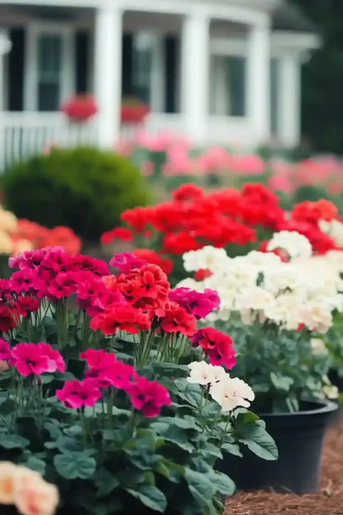 🌺 14. Geraniums: Classic Color That Pops All Season