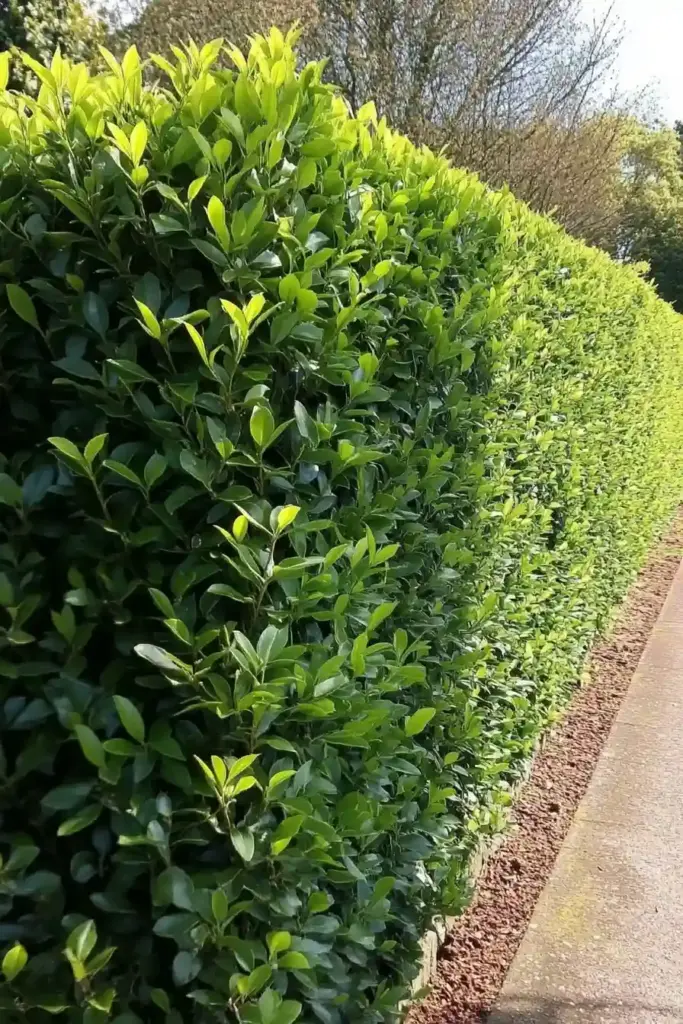 🌳 1. Privet Hedges – Classic and Quick to Fill In