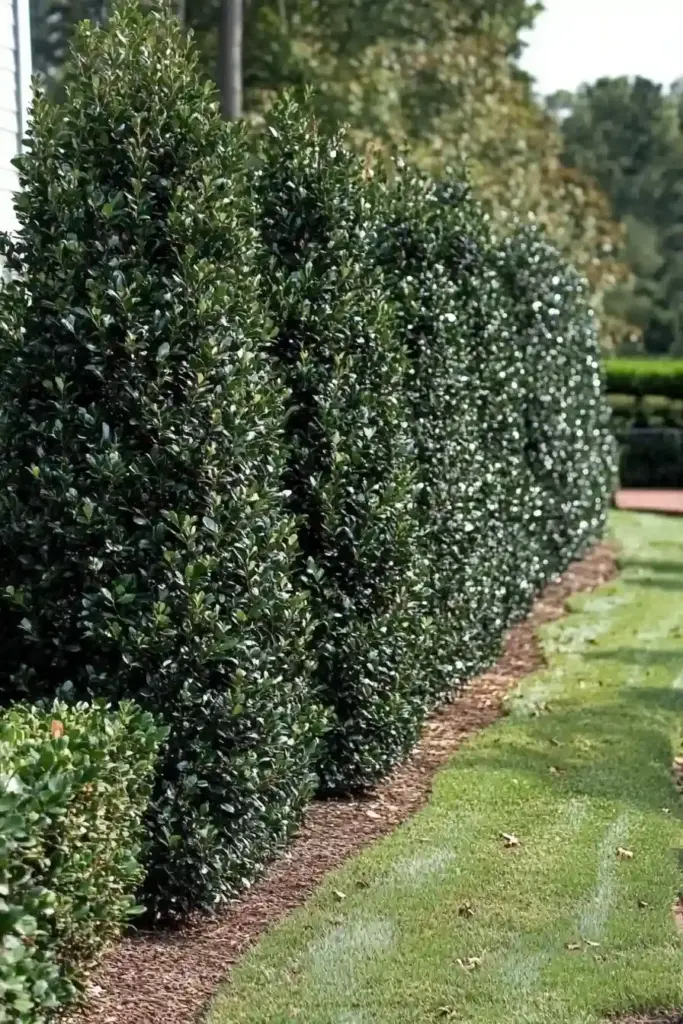 🌳 7. Nellie Stevens Holly – Dense, Glossy, and Practically Impenetrable