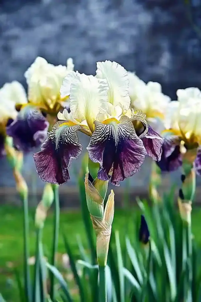 💜 23. German Bearded Iris (Iris germanica)