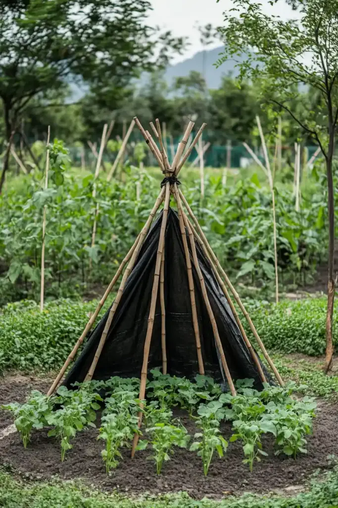4. Teepee Garden Trellis