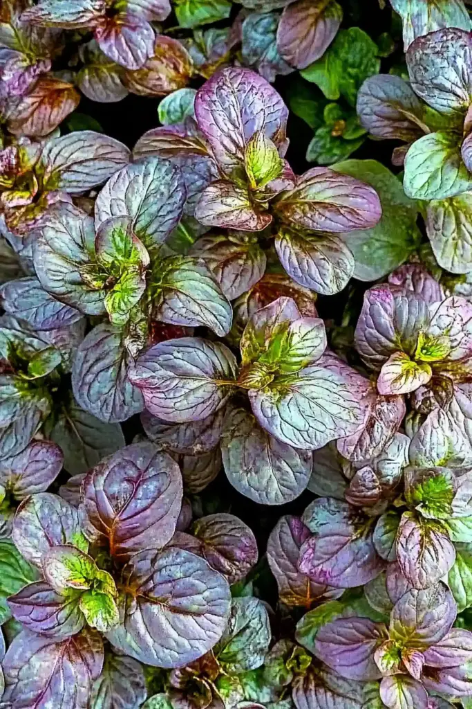 🌱 5. Bugleweed (Ajuga) – Bold Color and Weed Control in One
