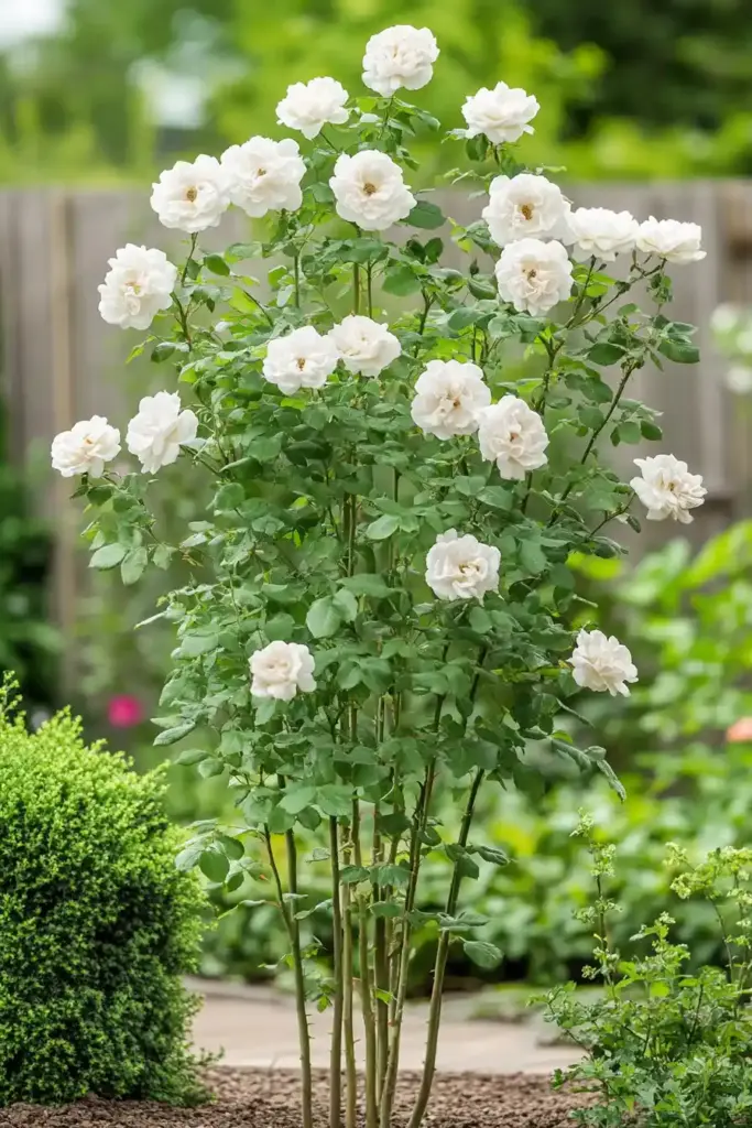 Tree Roses in the Garden