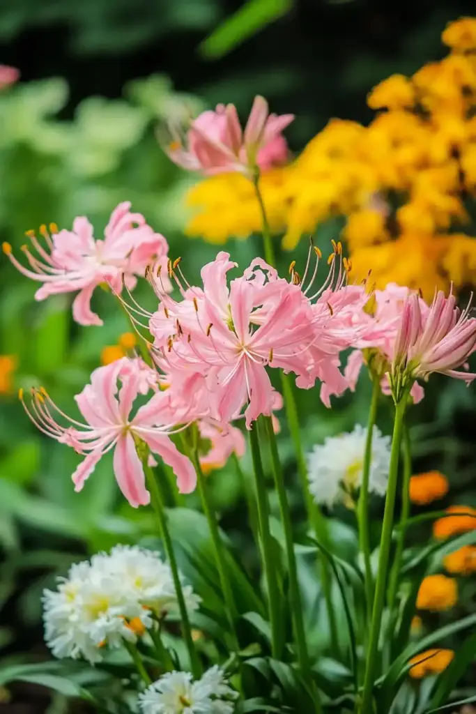a group of Spider Lily flowers