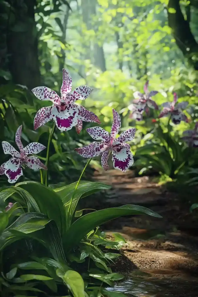 🌺 9. Toad Lilies: Exotic Blooms for Late-Season Shade