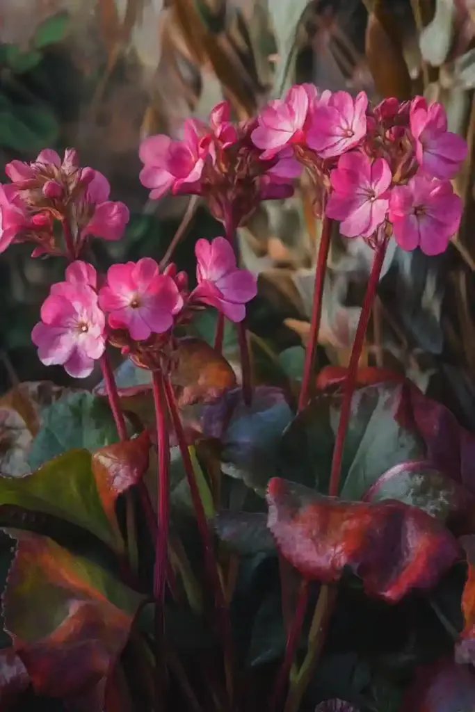 🌱 10. Bergenia: Bold Leaves and Four-Season Beauty