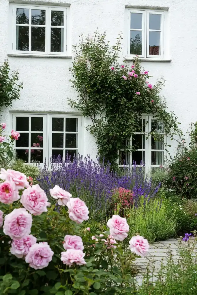 Tree Roses in the Garden