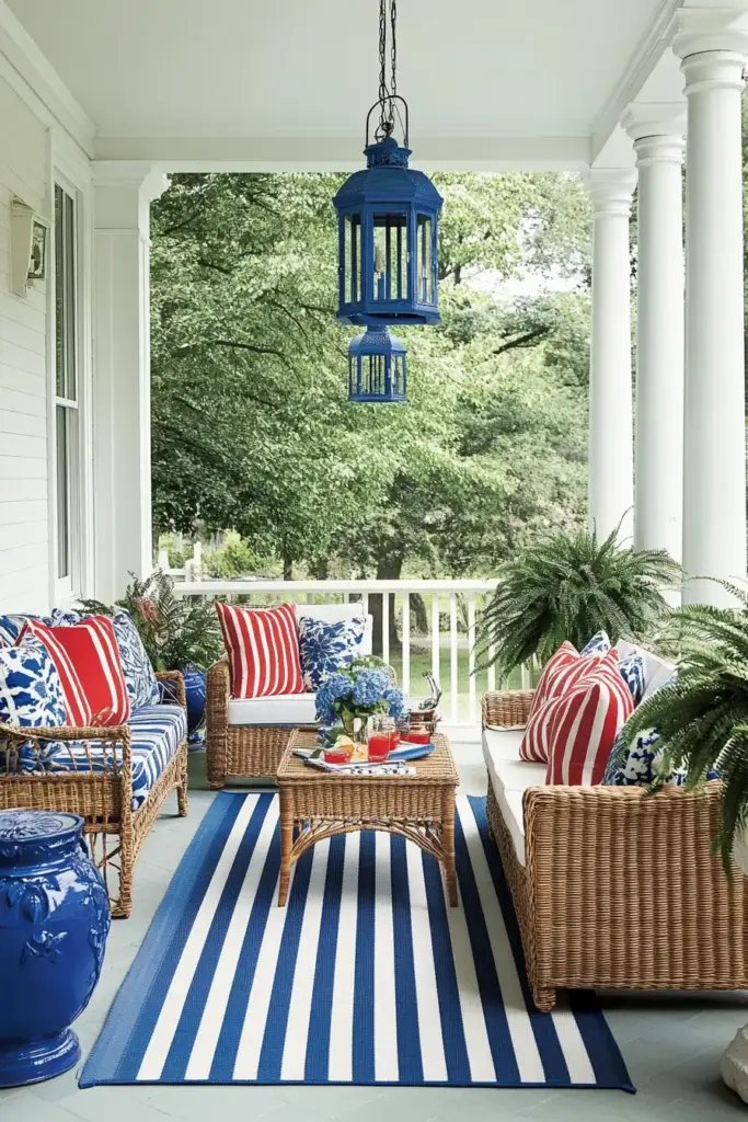 Dress Up Your Porch in Red, White & Blue