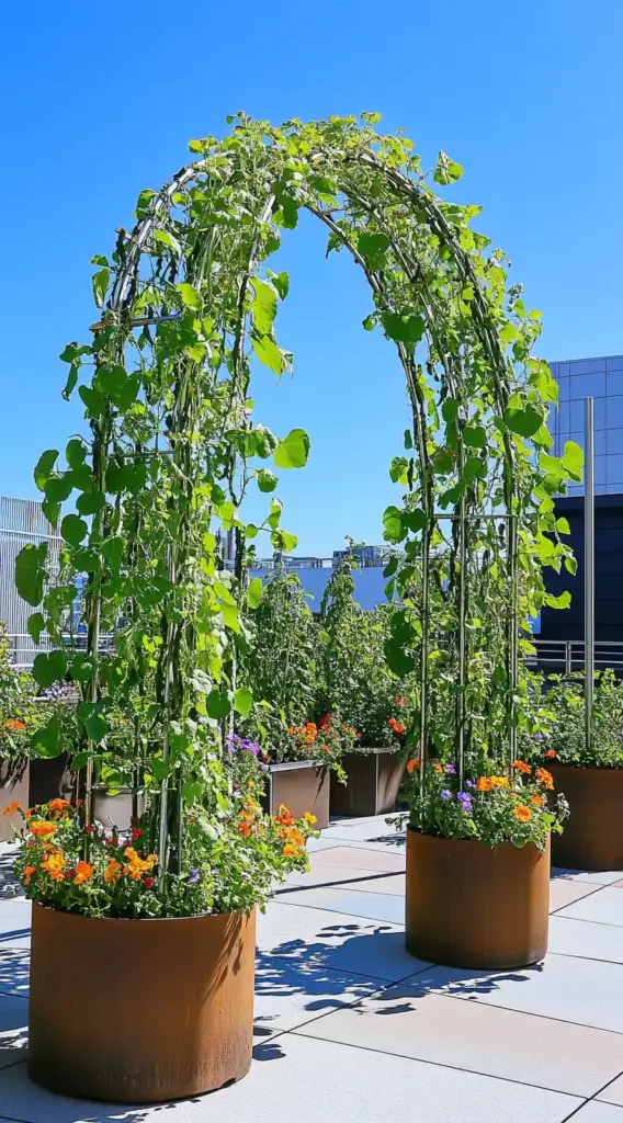 1. Container Garden Arbor Tunnel