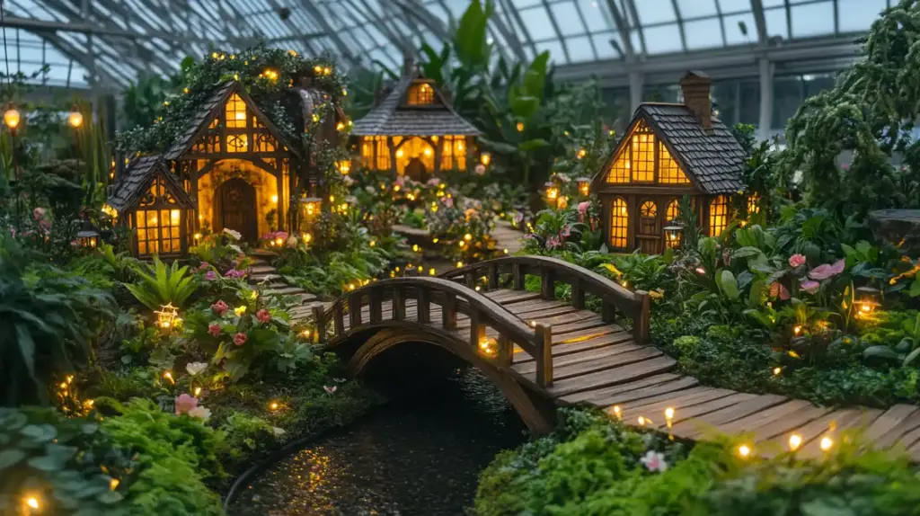 🌿 1. Mini Fairy Garden With a Working Drawbridge