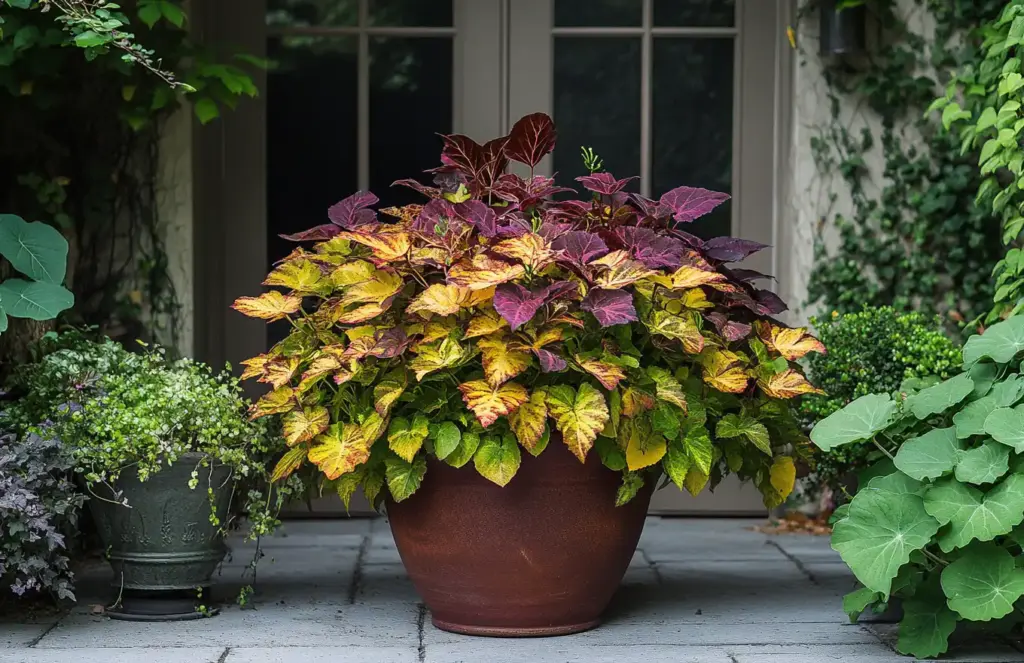Thrilling Centerpieces With Large-Leafed Coleus