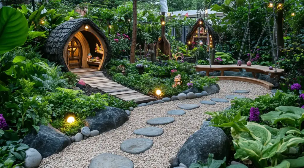 Backyard Sandbox Turned Fairy Forest