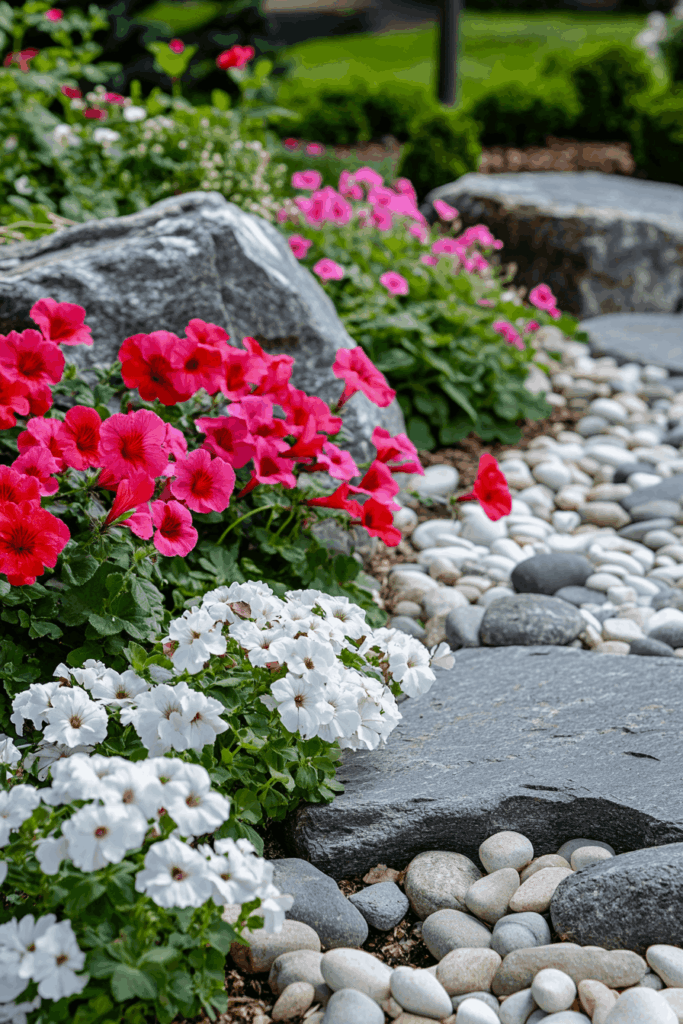 10. Begonias in Rock Gardens: Soft Color Amid Stone and Texture