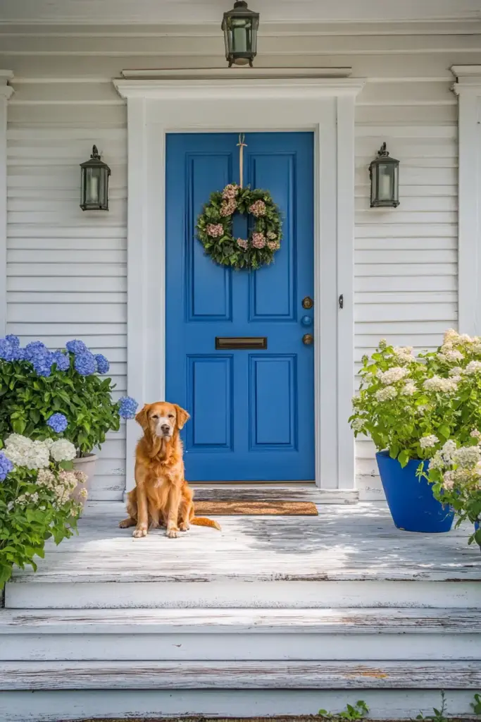 10. Coordinate with Door Color – Harmonize Plant Hues with Paint
