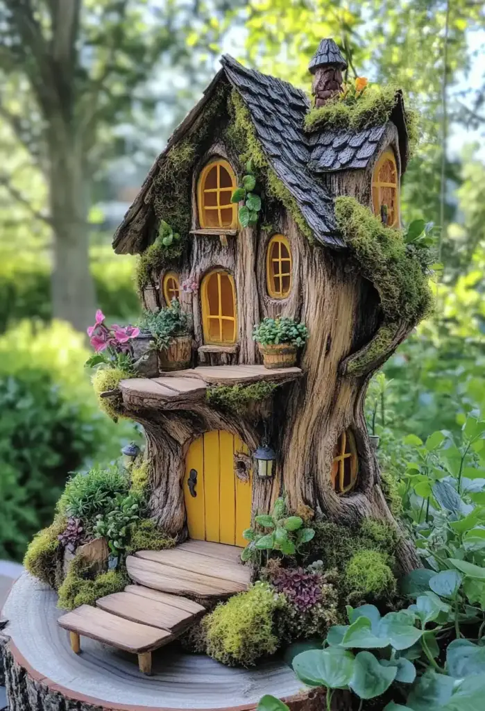 🪵 10. Fairy Garden Stumps