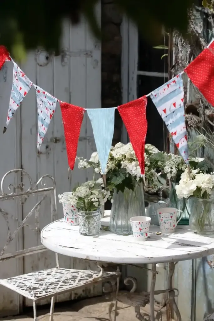 10. Drape a Patriotic Bunting Indoors or Out