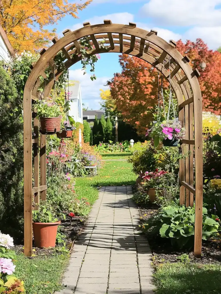 🌿 10. Trellis with Climbing Plants