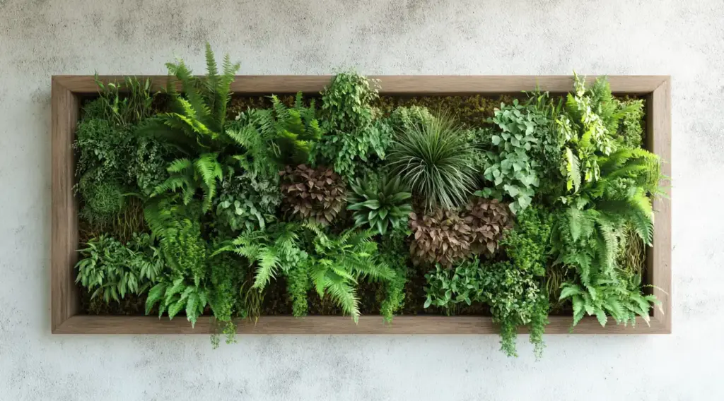 11 Vertical Wall Planter with Ferns
