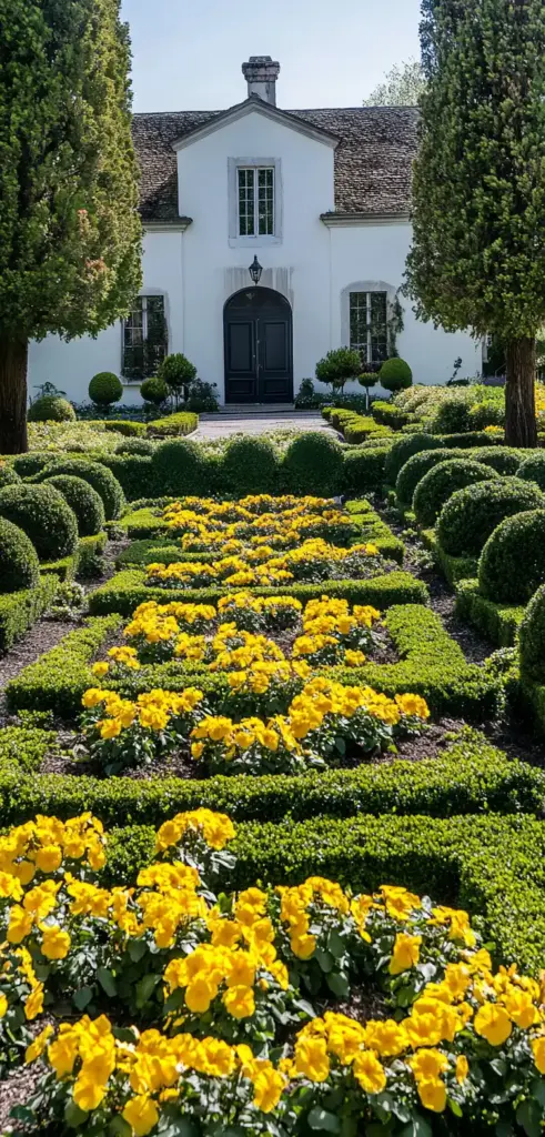 11. Formal Geometric Flower Bed
