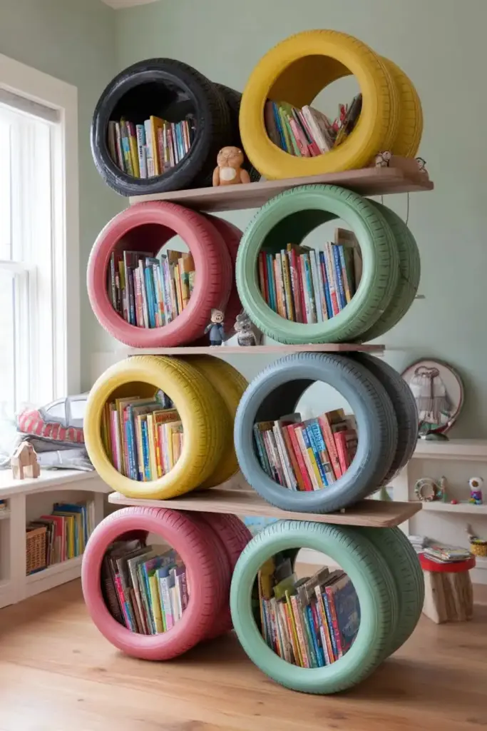 Tire Bookshelf