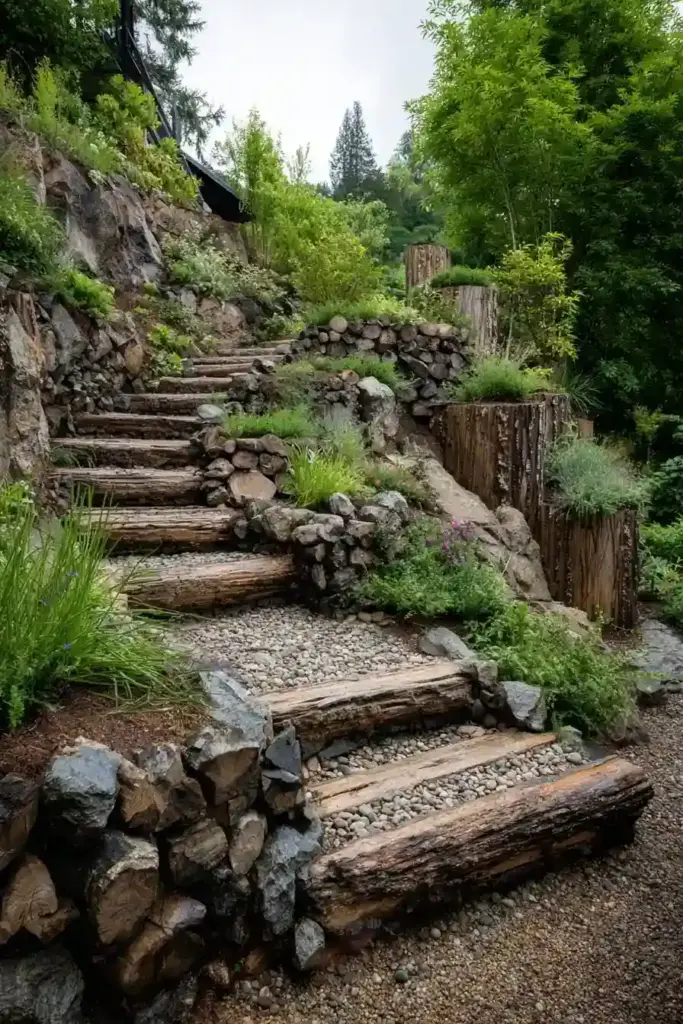 Embrace Terracing with Natural Materials