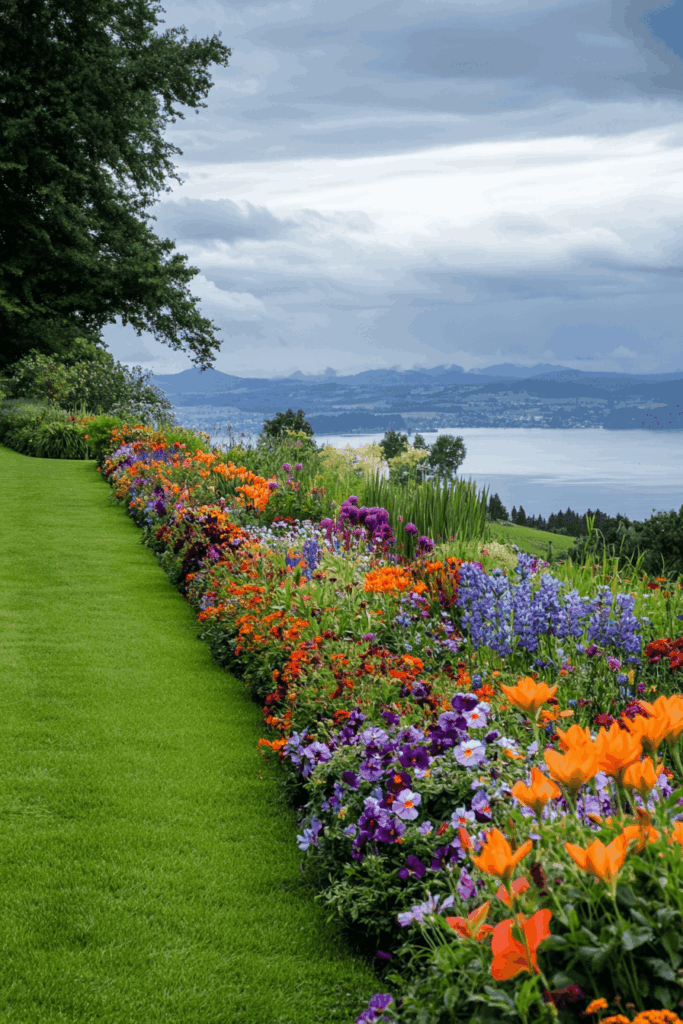 15. Begonia Borders for Lawns: A Framed Finish with Floral Flair