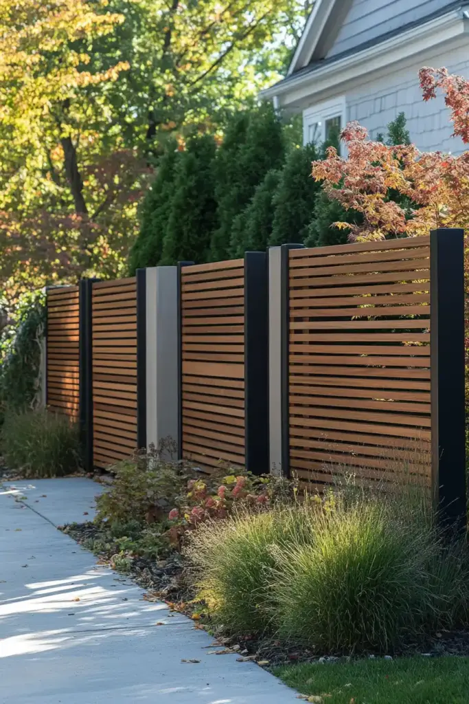 15. Slatted Wooden Screens