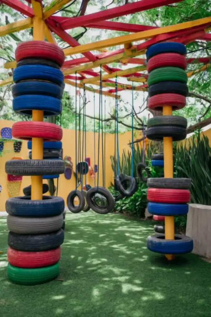 Tire Tetherball Set