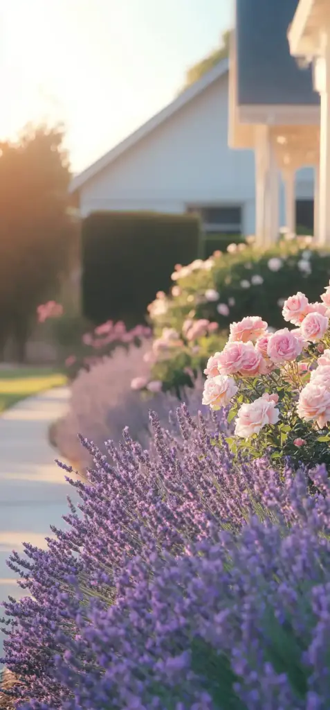 17. Fragrant Walkway Flower Bed