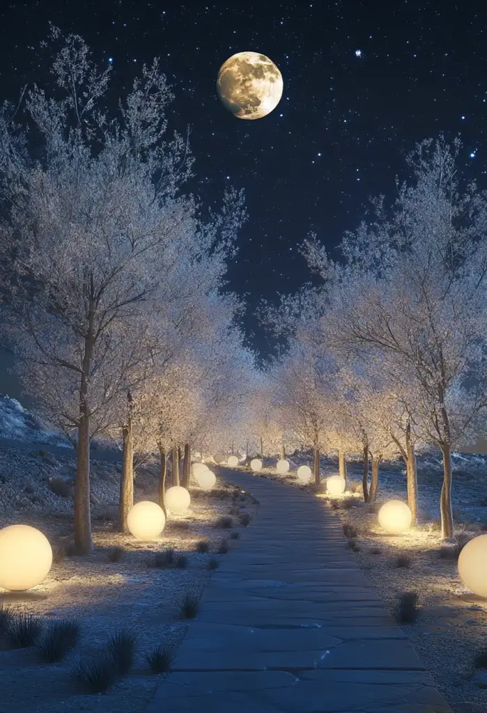 🌙 17. Moonlit Garden Beds