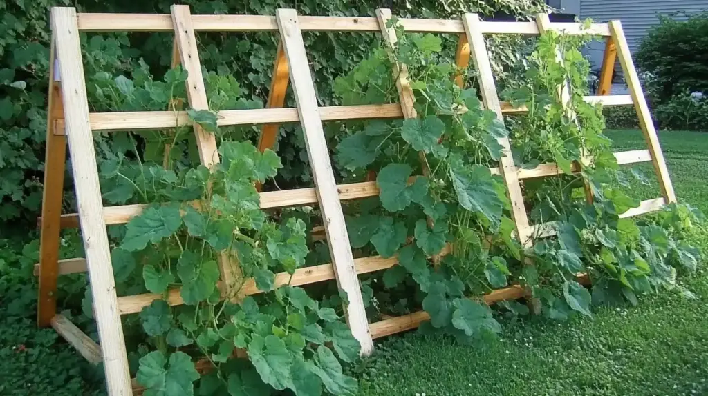 Repurposed Pallet Trellis