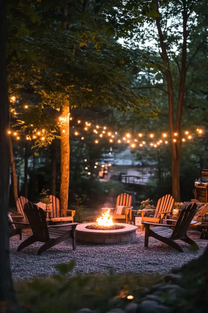 2. Fire Pit and Seating Area