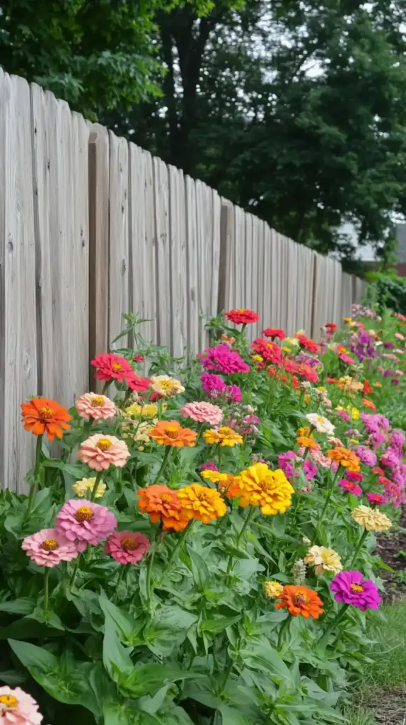 Cottage Garden Charm with Zinnias