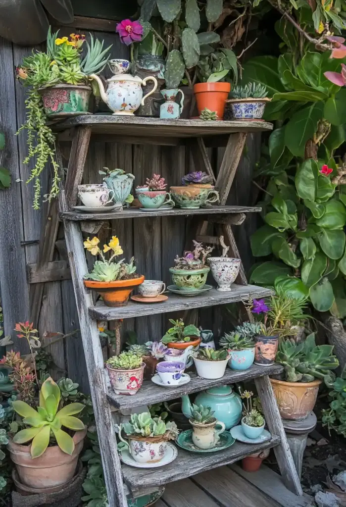 🍵 2. Teacup Planter Showcase
