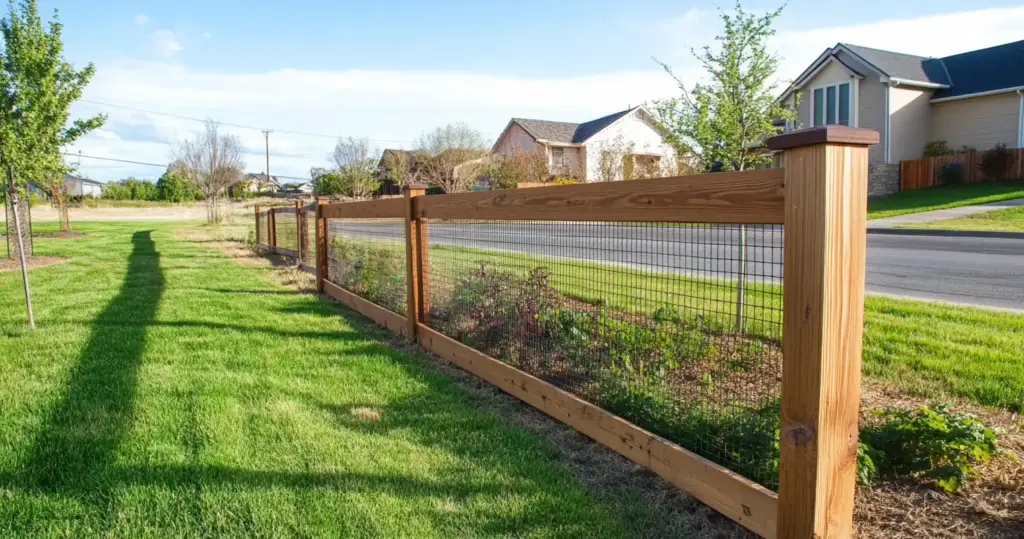 2. Split Rail Fence with Mesh