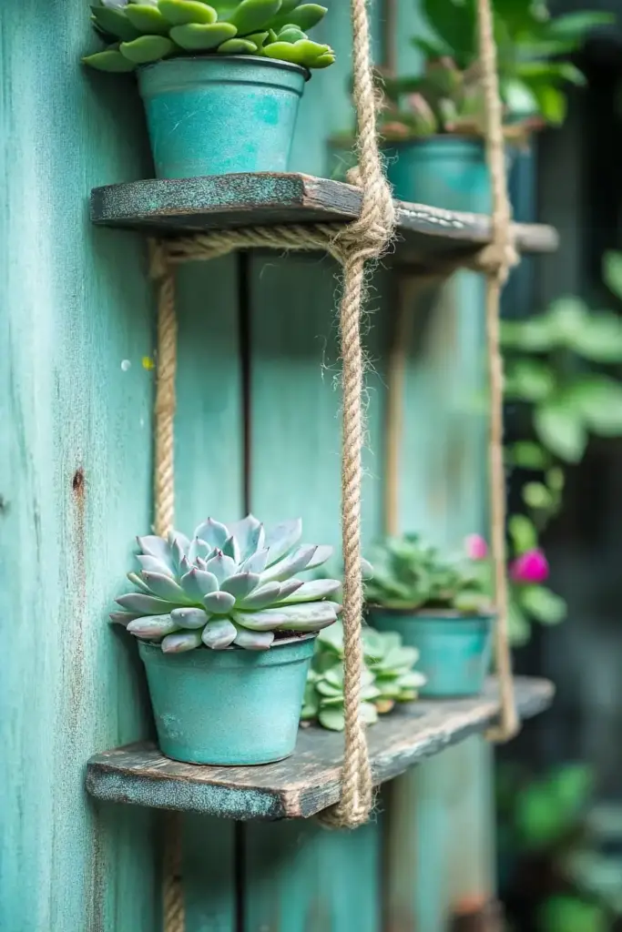 20. Attach Hanging Shelves for Decor and Coverage