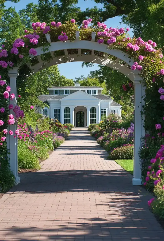 🌈 20. Rainbow Flower Archways